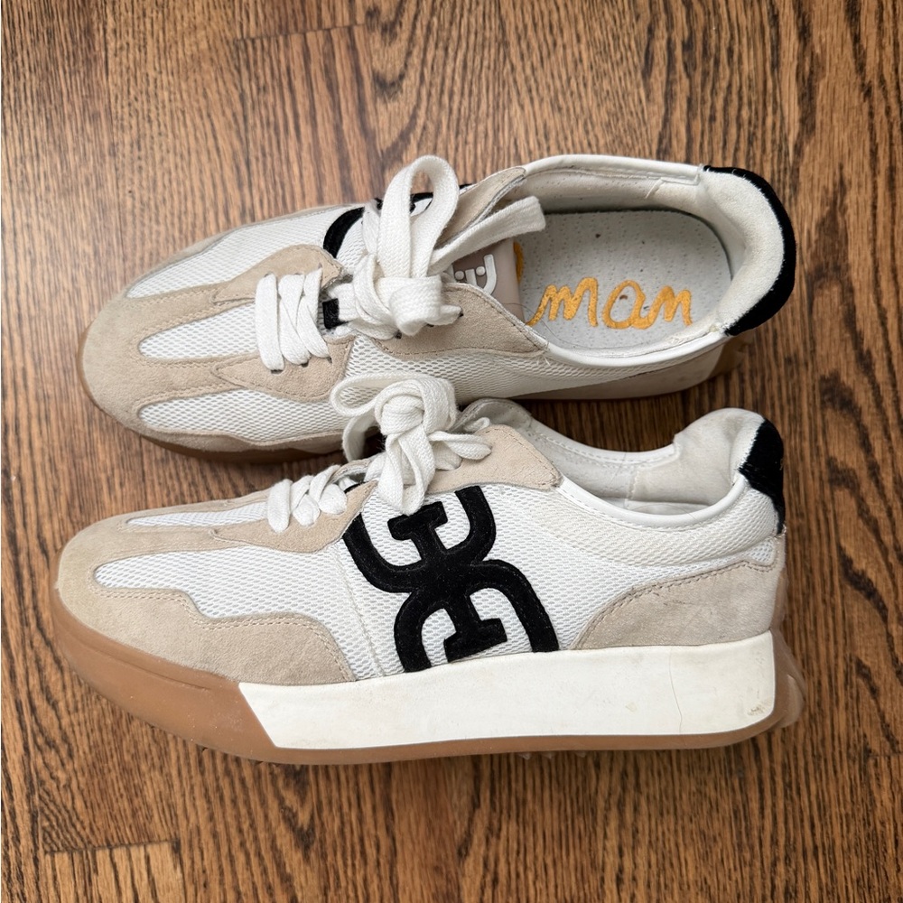 Sam Edelman Beige and White Women's Sneakers